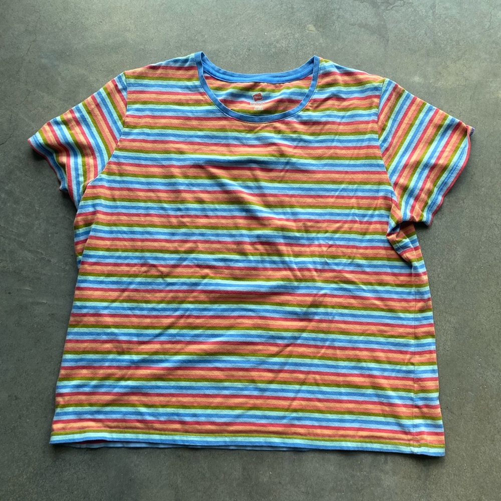Hanes Multicolor Striped T-Shirt